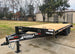 8.5x20 I-Beam Deckover Trailer (2) 7K Axles Stand-Up Ramps 14K GVWR Front  Left 