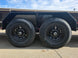 7x20 Equipment Trailer 8" I-Beam (2) 7K Axles Standup Ramps 14K GVWR Tires