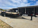 7x20 Equipment Trailer 8" I-Beam (2) 7K Axles Standup Ramps 14K GVWR Front Right 