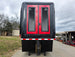 8.5x42 Red Gooseneck Enclosed Trailer Generator Cage with Rear Gullwing (3) 7000k Axles Front 
