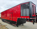 8.5x42 Red Gooseneck Enclosed Trailer Generator Cage with Rear Gullwing (3) 7000k Axles Front Right 