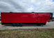 8.5x42 Red Gooseneck Enclosed Trailer Generator Cage with Rear Gullwing (3) 7000k Axles Right Side 