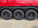 8.5x42 Red Gooseneck Enclosed Trailer Generator Cage with Rear Gullwing (3) 7000k Axles Tires