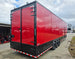 8.5x42 Red Gooseneck Enclosed Trailer Generator Cage with Rear Gullwing (3) 7000k Axles Right Rear