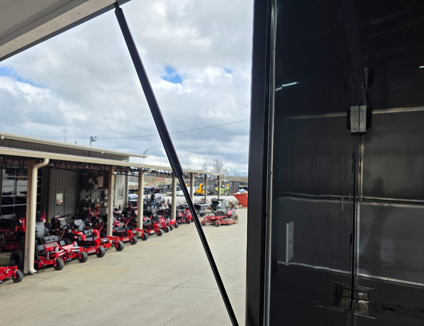 8.5x42 Red Gooseneck Enclosed Trailer Generator Cage with Rear Gullwing (3) 7000k Axles Gullwing Hydraulics 