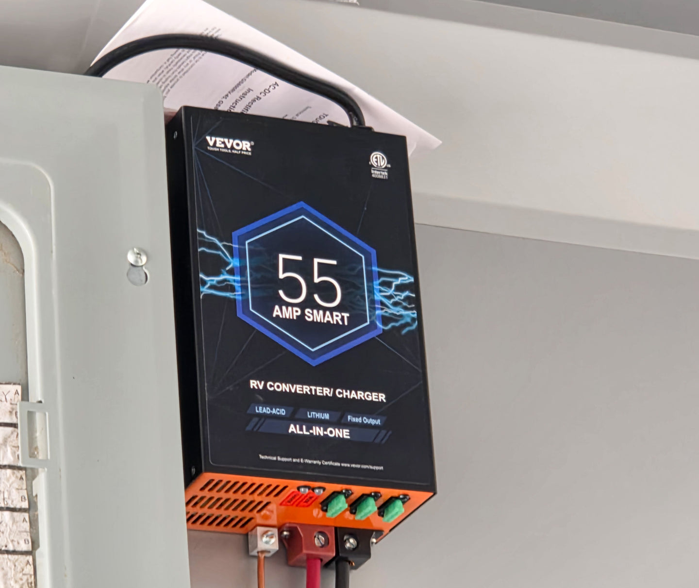 8.5x42 Red Gooseneck Enclosed Trailer Generator Cage with Rear Gullwing (3) 7000k Axles Amp Box 