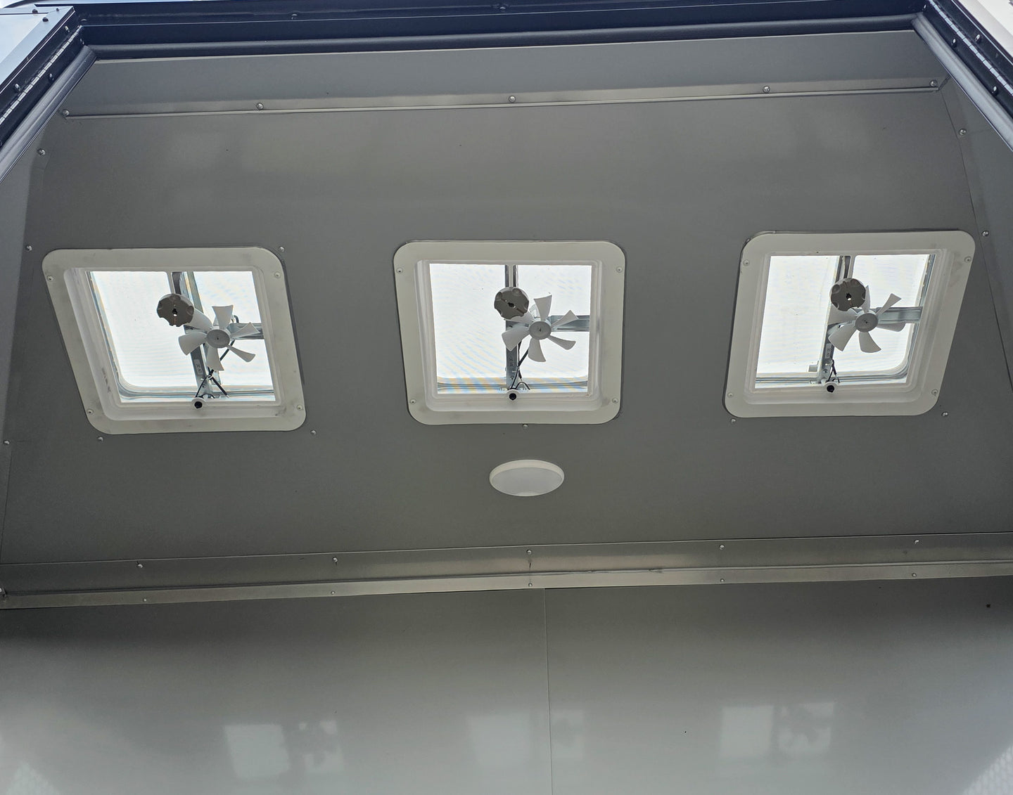 8.5x42 Red Gooseneck Enclosed Trailer Generator Cage with Rear Gullwing (3) 7000k Axles Generator Cage Fans 