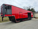 8.5x42 Red Gooseneck Enclosed Trailer Generator Cage with Rear Gullwing (3) 7000k Axles Front Left Side Gullwing Open