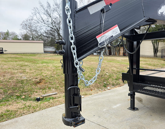 8.5x30 Gooseneck Deckover Dovetail Trailer (2) 10K Axles King Kong Ramps 20K GVWR Hitch