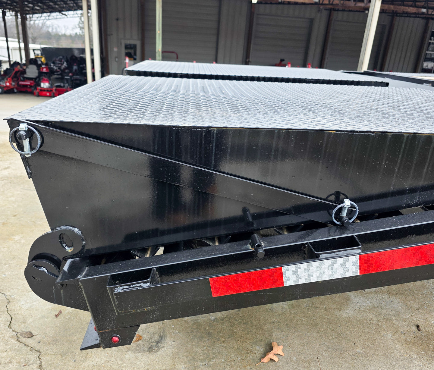 8.5x30 Gooseneck Deckover Dovetail Trailer (2) 10K Axles King Kong Ramps 20K GVWR Rear Ramps Bar/ Pin Locks