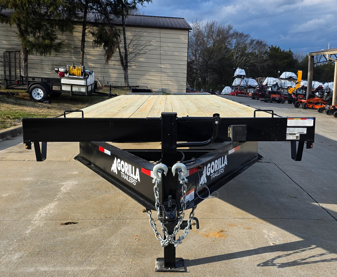 8.5x30 IBeam Deckover Trailer Dovetail (2) 7K Axles King Kong Ramps 14k GVWR Front 