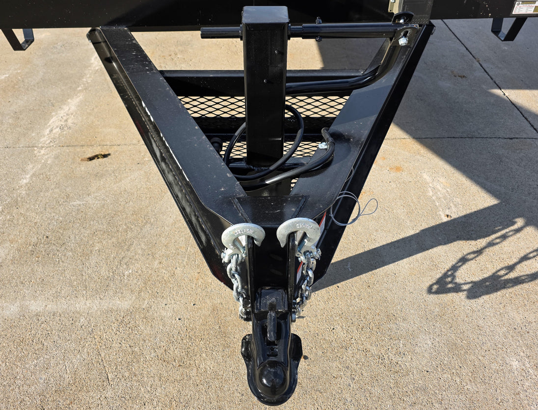 8.5x30 IBeam Deckover Trailer Dovetail (2) 7K Axles King Kong Ramps 14k GVWR Jack