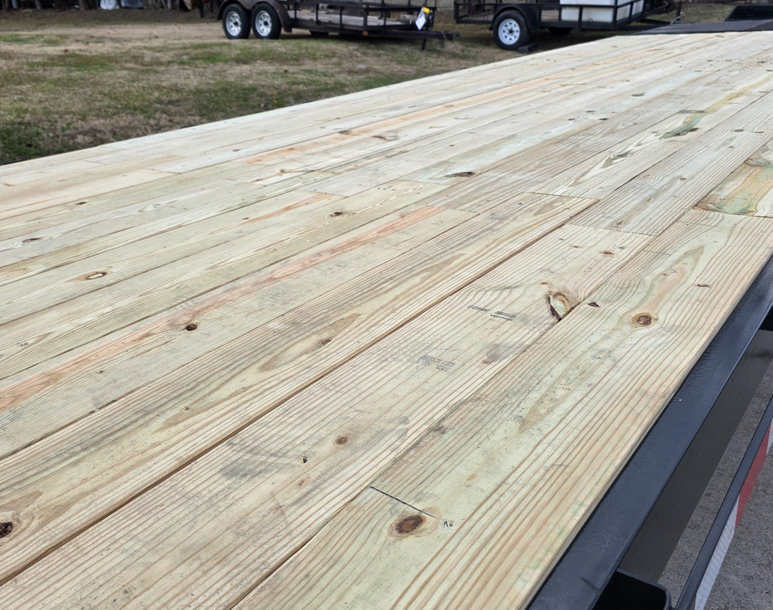 8.5x30 IBeam Deckover Trailer Dovetail (2) 7K Axles King Kong Ramps 14k GVWR Deck