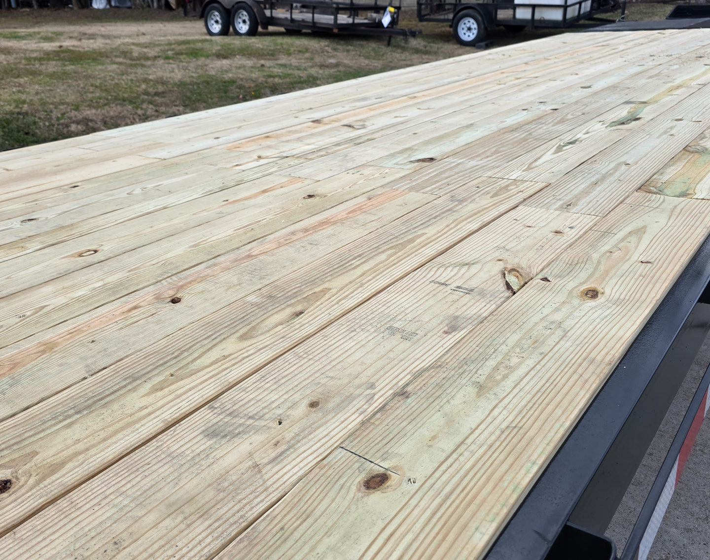 8.5x30 IBeam Deckover Trailer Dovetail (2) 7K Axles King Kong Ramps 14k GVWR Deck
