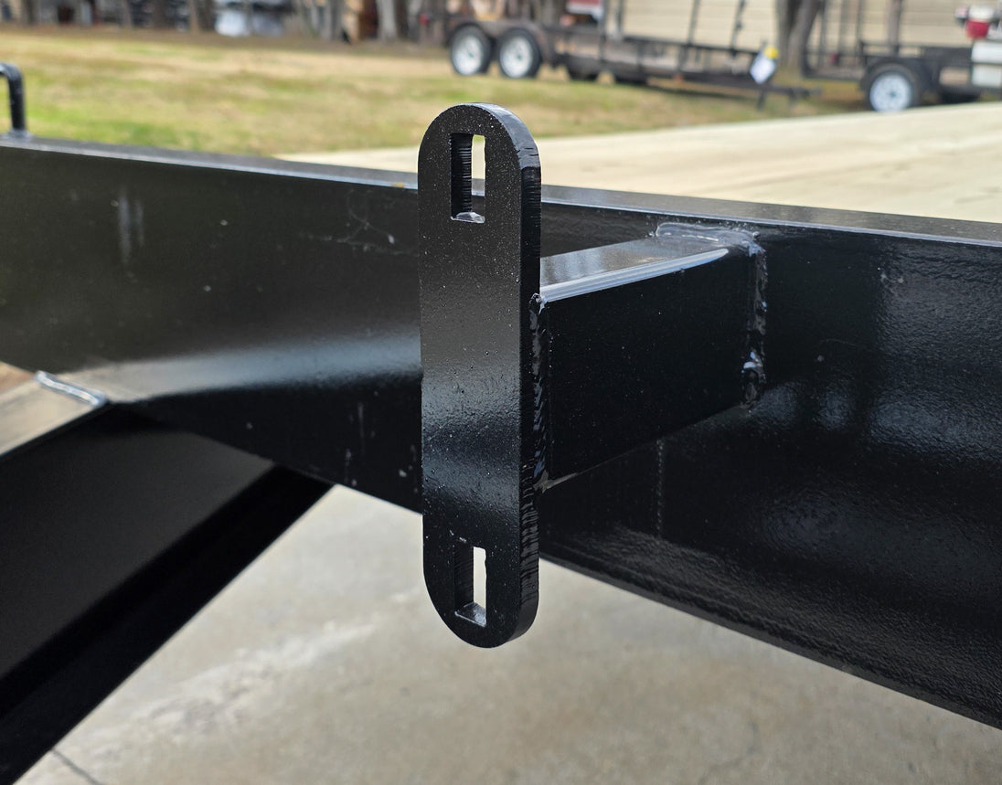 8.5x30 IBeam Deckover Trailer Dovetail (2) 7K Axles King Kong Ramps 14k GVWR Tire Mount