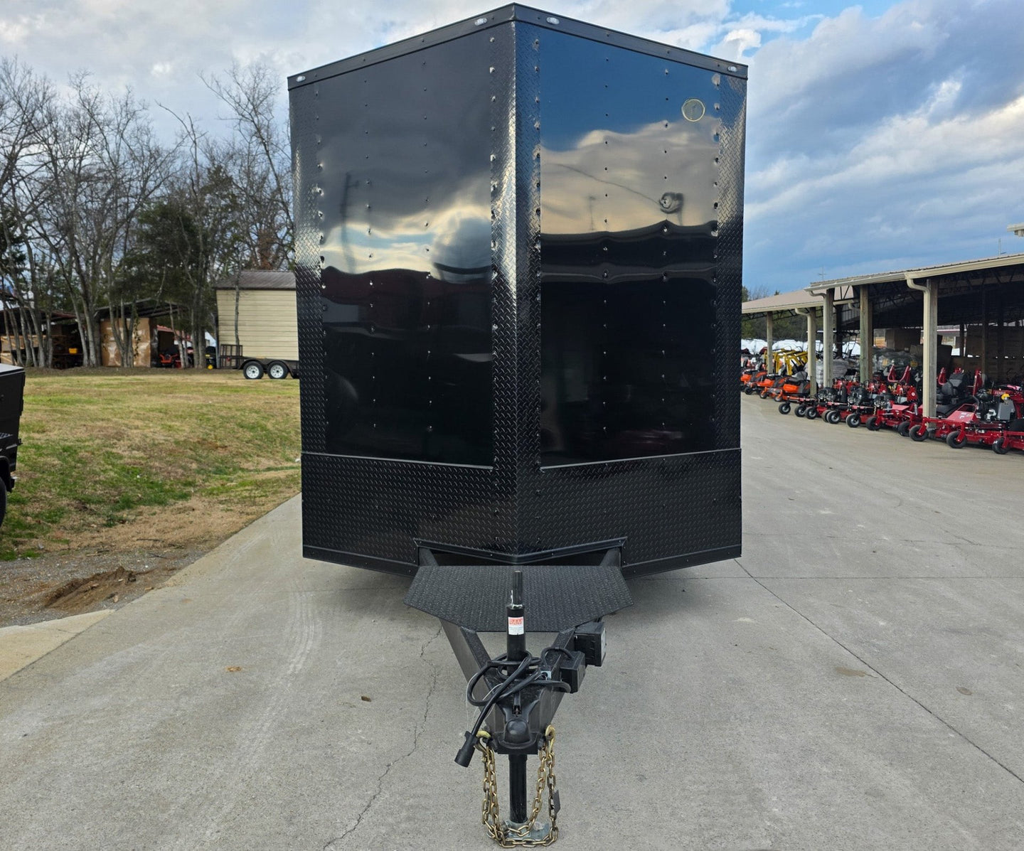8.5x24 Black Hybrid Enclosed Trailer (2) 5,200lb Axles 10K GVWR Front 