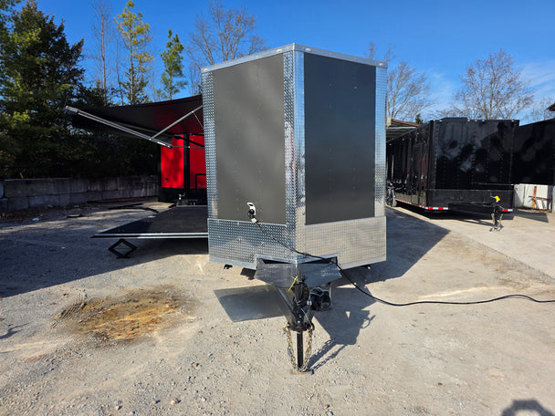 8.5' X 24' Charcoal Grey Custom Stage Trailer - SLE Equipment - 2