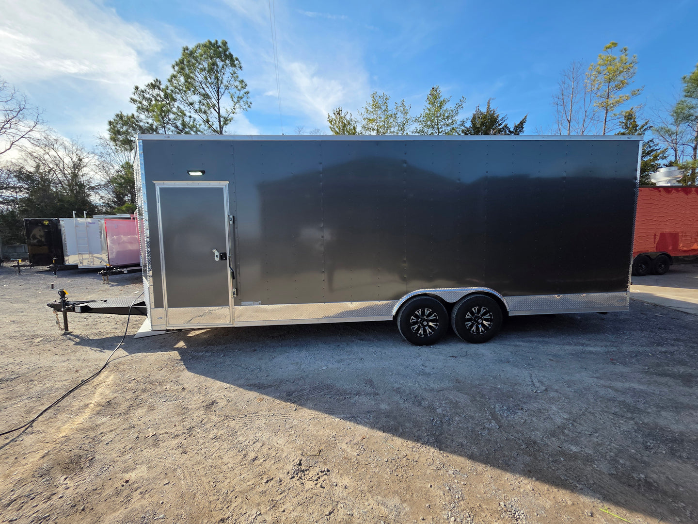 8.5' X 24' Charcoal Grey Custom Stage Trailer - SLE Equipment - 4