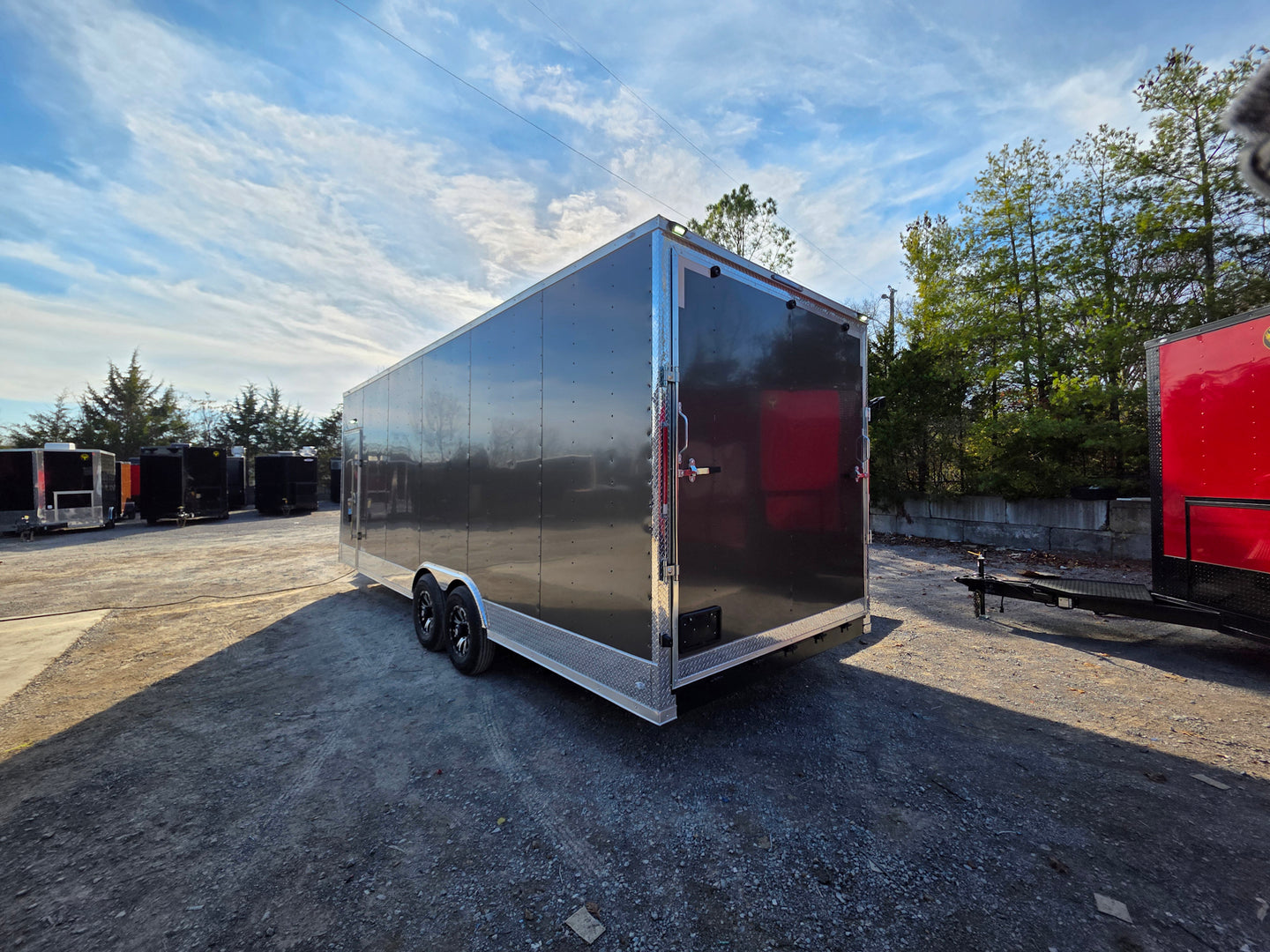 8.5' X 24' Charcoal Grey Custom Stage Trailer - SLE Equipment - 5