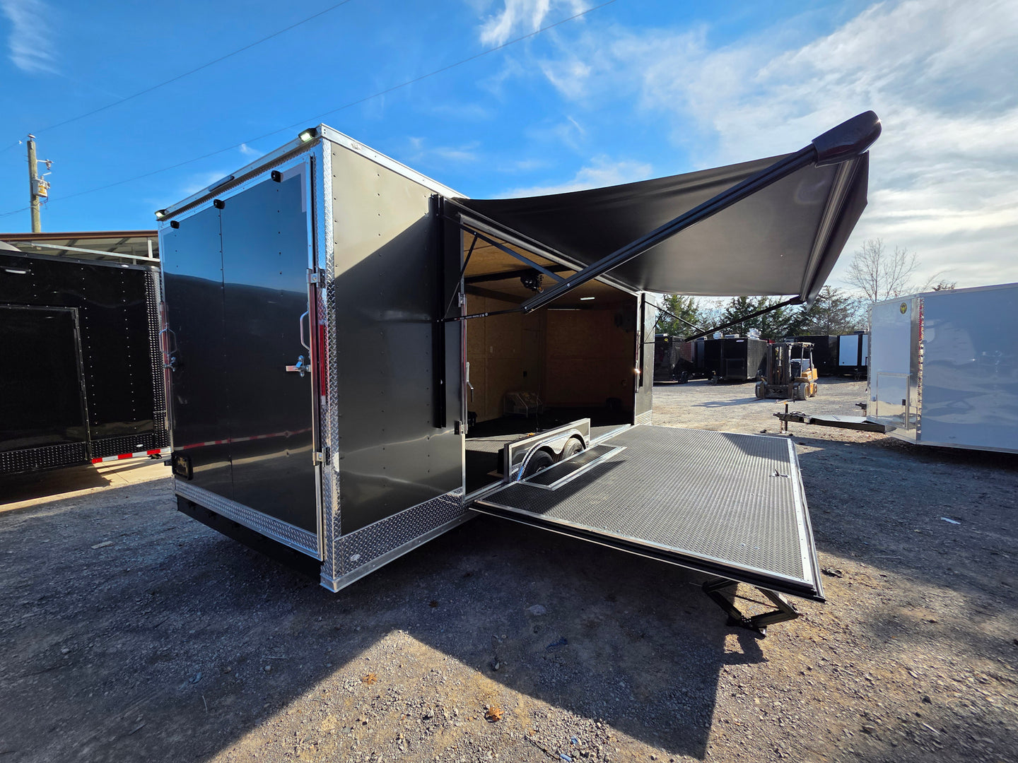 8.5' X 24' Charcoal Grey Custom Stage Trailer - SLE Equipment - 7