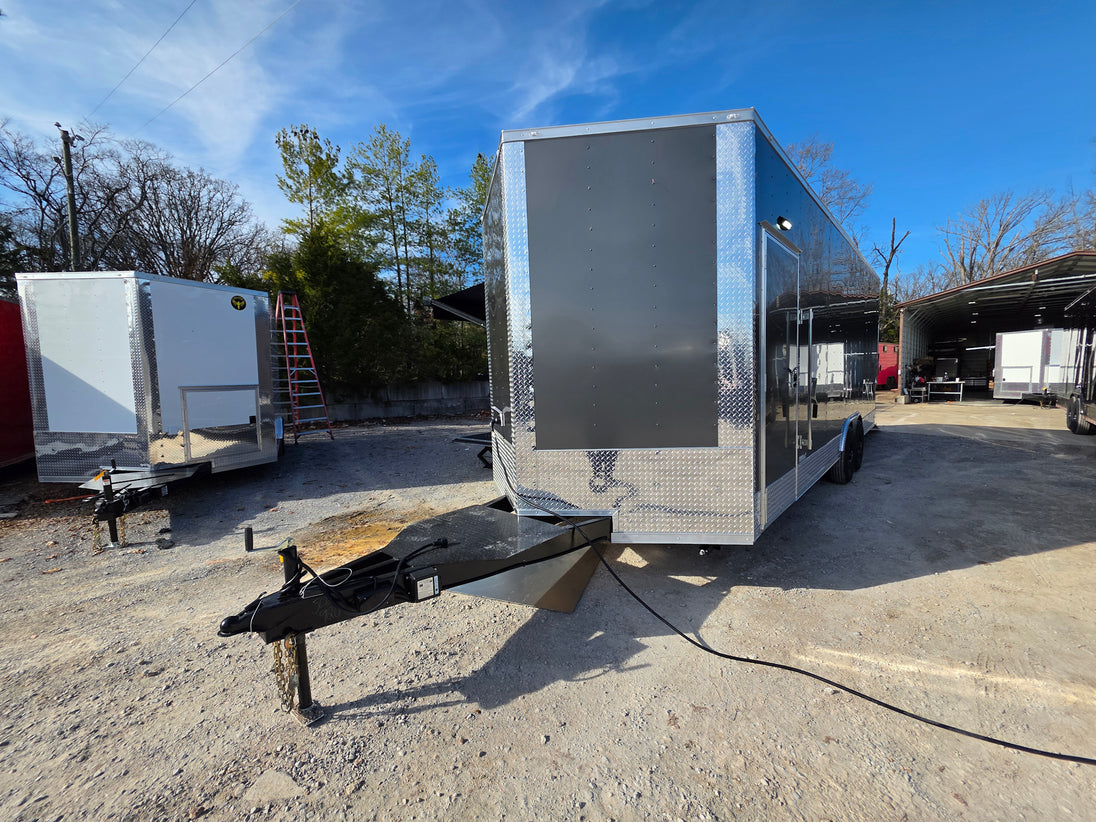 8.5' X 24' Charcoal Grey Custom Stage Trailer - SLE Equipment - 17