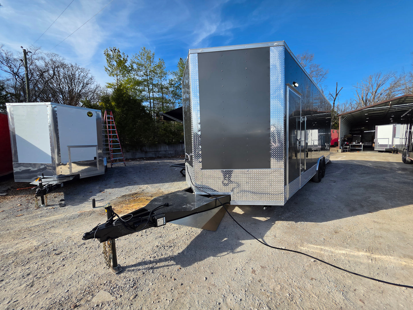 8.5' X 24' Charcoal Grey Custom Stage Trailer - SLE Equipment - 17