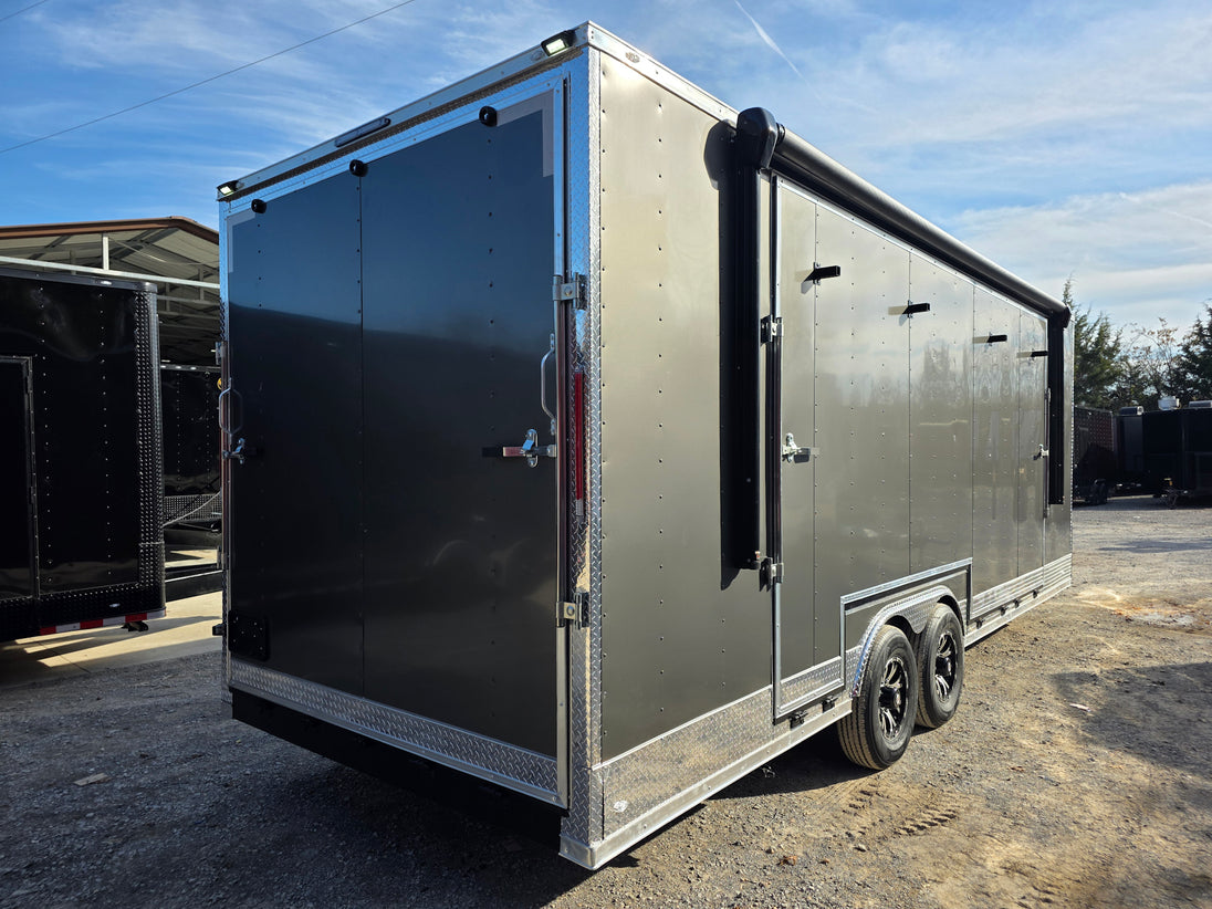 8.5' X 24' Charcoal Grey Custom Stage Trailer - SLE Equipment - 18