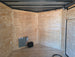 8.5' X 24' Charcoal Enclosed Trailer Hybrid Drone and Equipment Hauler Inside Enclosed Front 