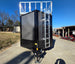 8.5' X 24' Charcoal Enclosed Trailer Hybrid Drone and Equipment Hauler Front 