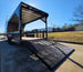 8.5' X 24' Charcoal Enclosed Trailer Hybrid Drone and Equipment Hauler Left Rear Gate Down