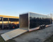 8.5x34 Black Flat Nose Enclosed Trailer (3) 5200lb Axles Left Rear