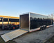 8.5x34 Black Flat Nose Enclosed Trailer (3) 5200lb Axles Left Rear