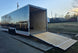8.5x34 Black Flat Nose Enclosed Trailer (3) 5200lb Axles Left Rear Ramp Down