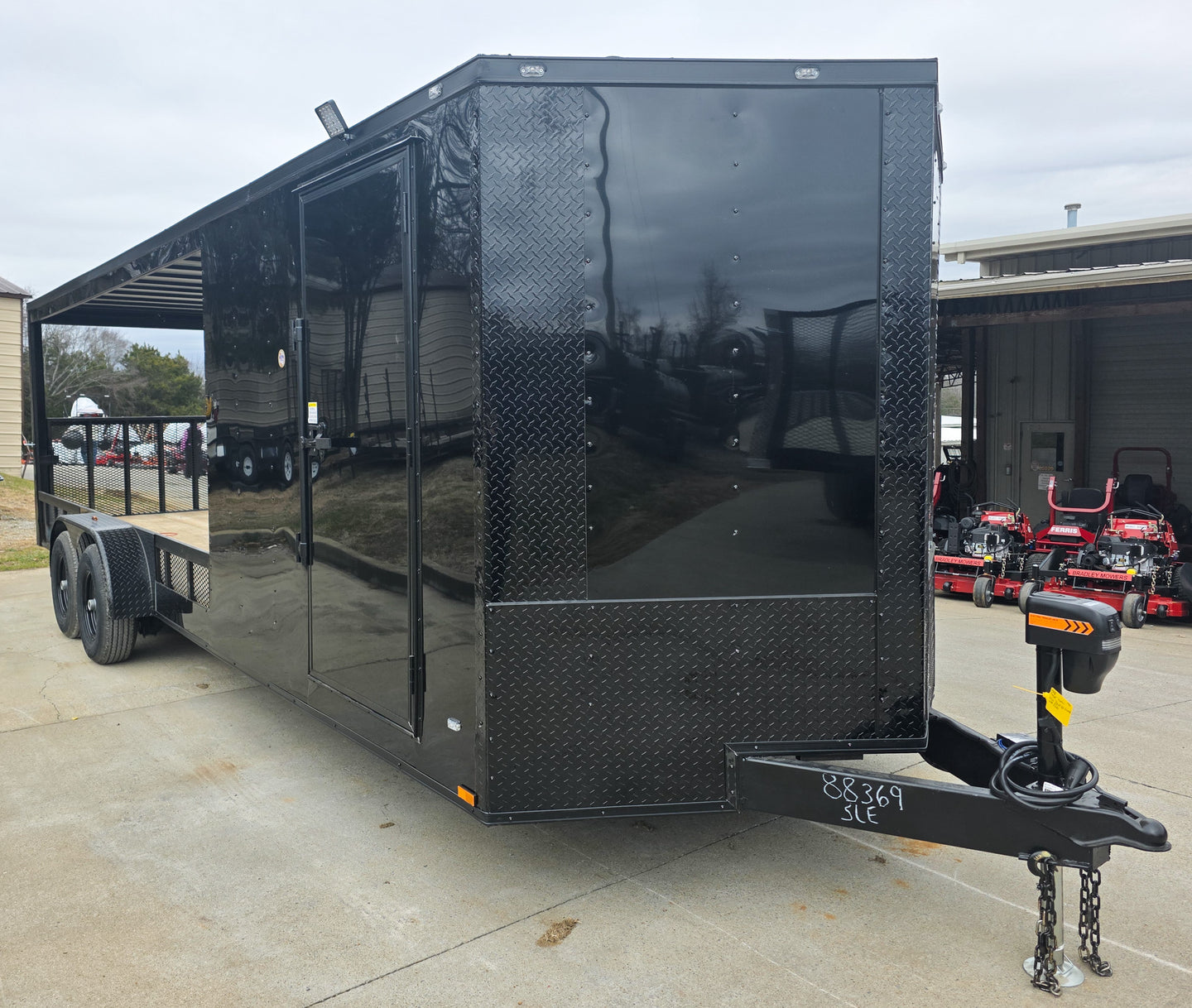 7x24 Black Hybrid Enclosed and Utility Trailer (2) 5200lb Axles 10K GVWR - SLE Equipment - 3