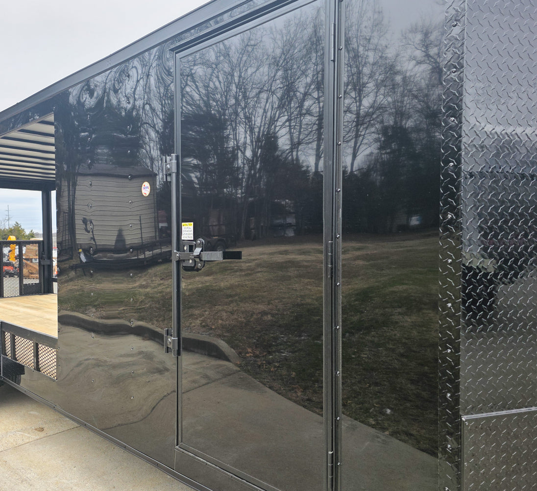 7x24 Black Hybrid Enclosed and Utility Trailer (2) 5200lb Axles 10K GVWR - SLE Equipment - 24