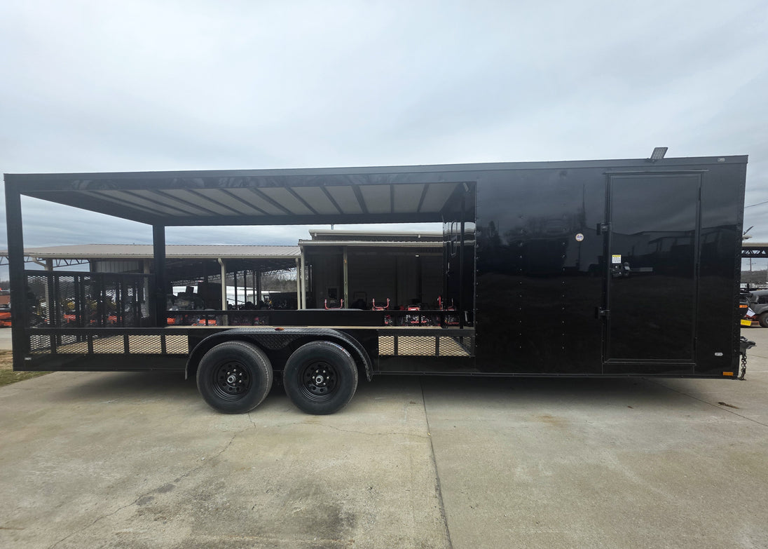 7x24 Black Hybrid Enclosed and Utility Trailer (2) 5200lb Axles 10K GVWR - SLE Equipment - 5