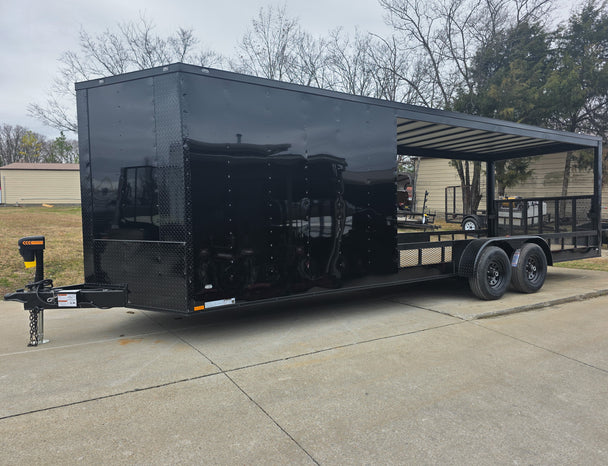 7x24 Black Hybrid Enclosed and Utility Trailer (2) 5200lb Axles 10K GVWR - SLE Equipment - 1