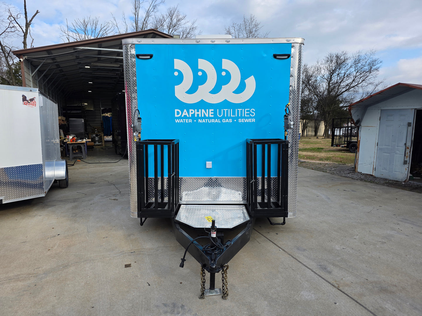 8.5' X 16' White Concession Trailer Food Event Catering - SLE Equipment - 2