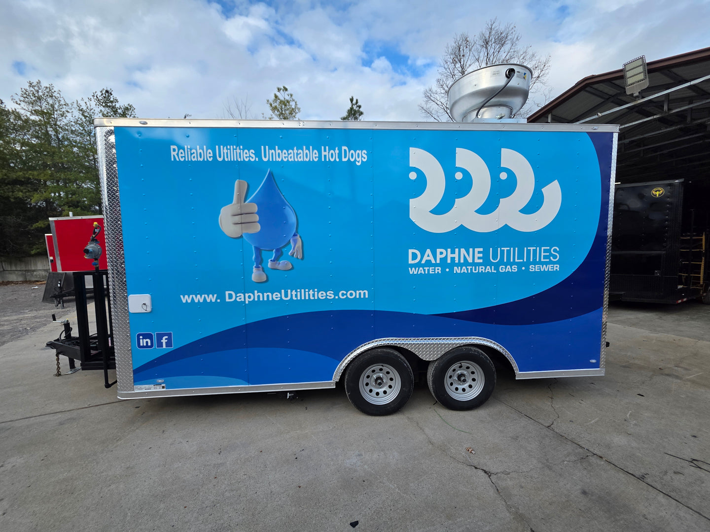 8.5' X 16' White Concession Trailer Food Event Catering - SLE Equipment - 4