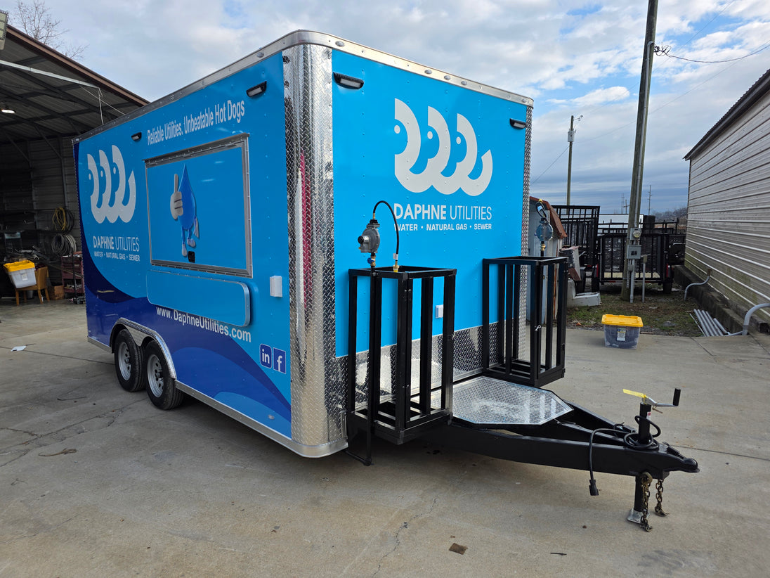 8.5' X 16' White Concession Trailer Food Event Catering - SLE Equipment - 10