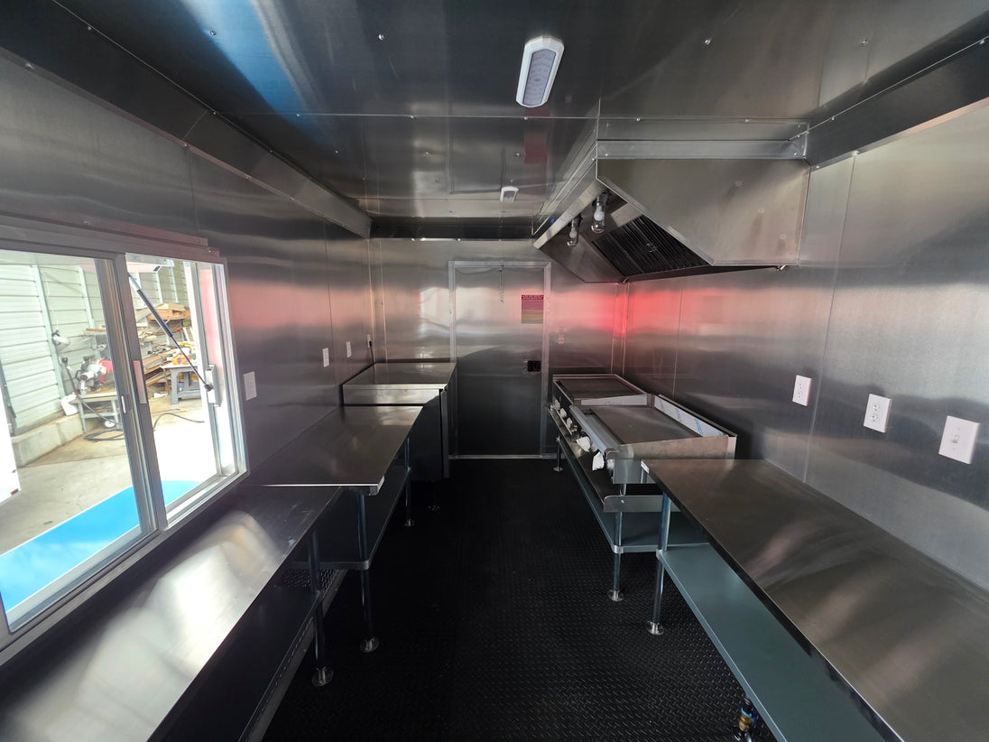 8.5' X 16' White Concession Trailer Food Event Catering - SLE Equipment - 15
