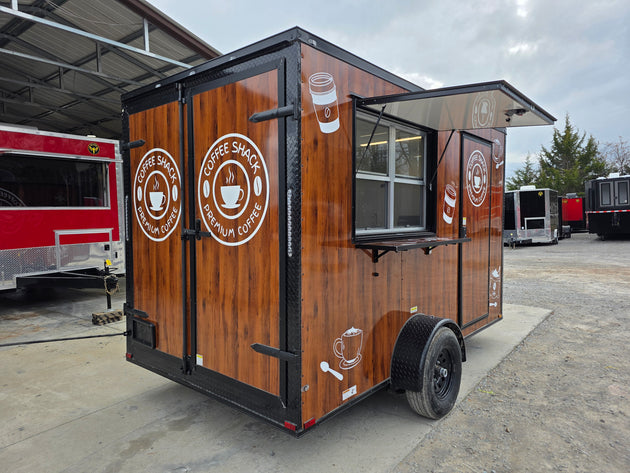 7' X 12' Coffee Theme Concession Food Trailer Fully Loaded Turnkey With Appliances - SLE Equipment - 15