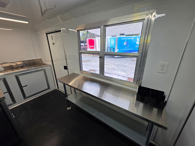 7' X 12' Coffee Theme Concession Food Trailer Fully Loaded Turnkey With Appliances - SLE Equipment - 7