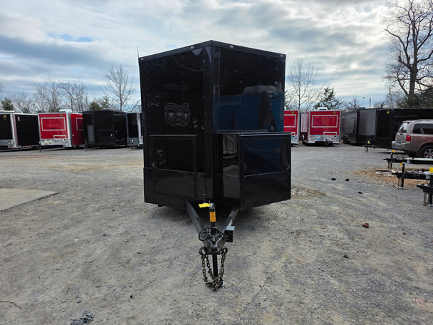 8.5' X 20' Black With Blackout Concession Trailer Food Event Catering - SLE Equipment - 2