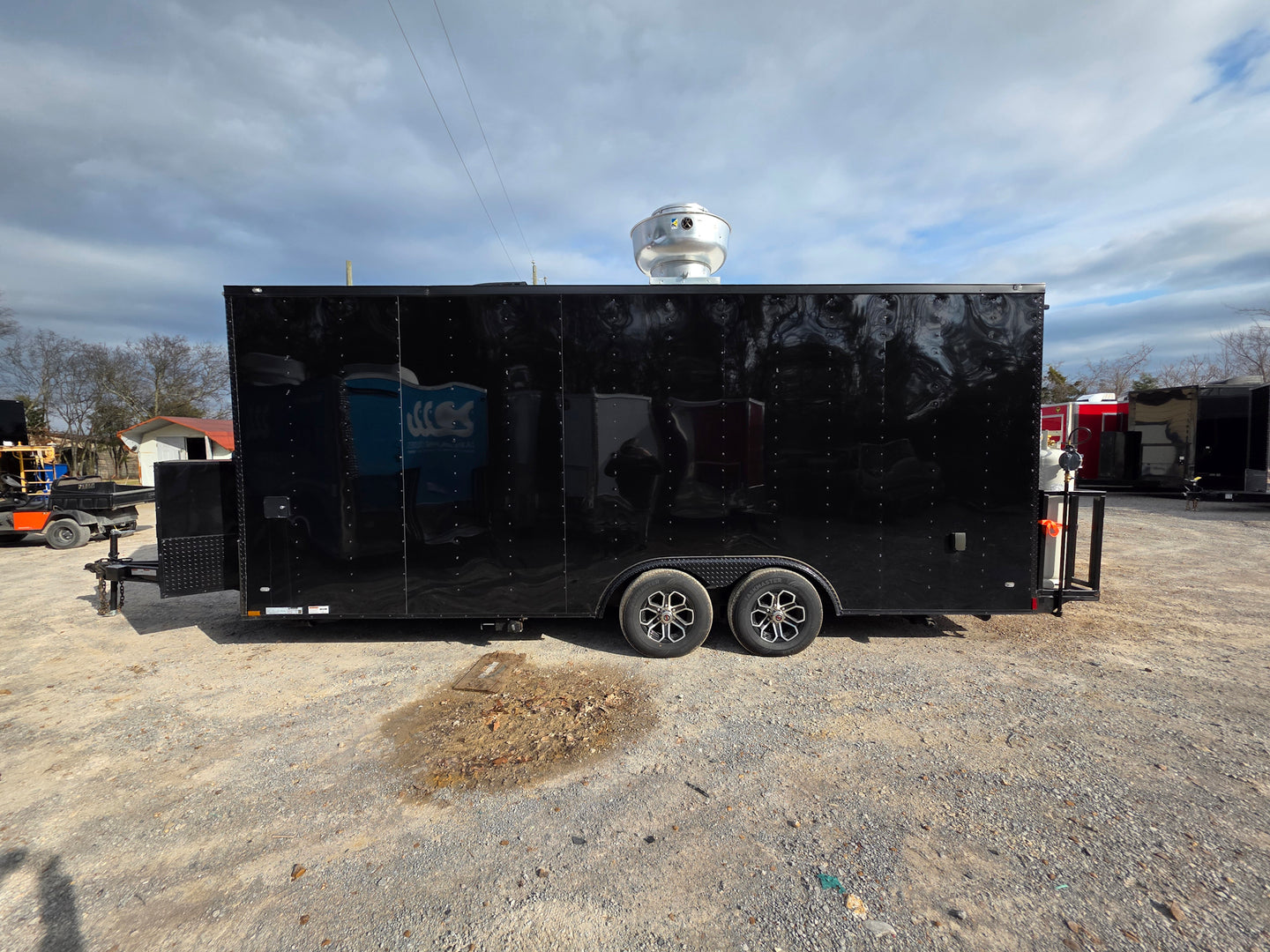 8.5' X 20' Black With Blackout Concession Trailer Food Event Catering - SLE Equipment - 5