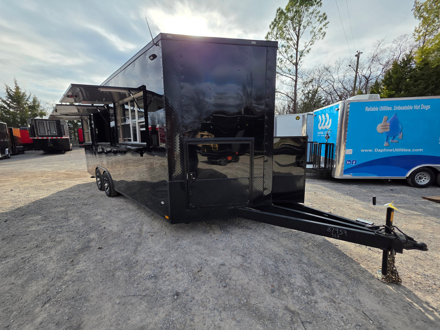 8.5' X 20' Black With Blackout Concession Trailer Food Event Catering - SLE Equipment - 16