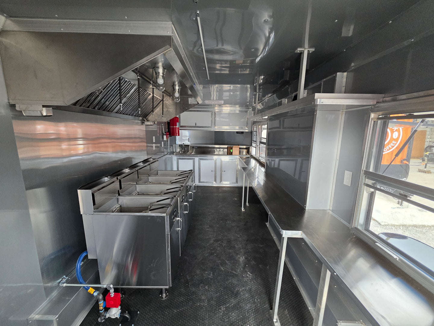 8.5' X 20' Black With Blackout Concession Trailer Food Event Catering - SLE Equipment - 17