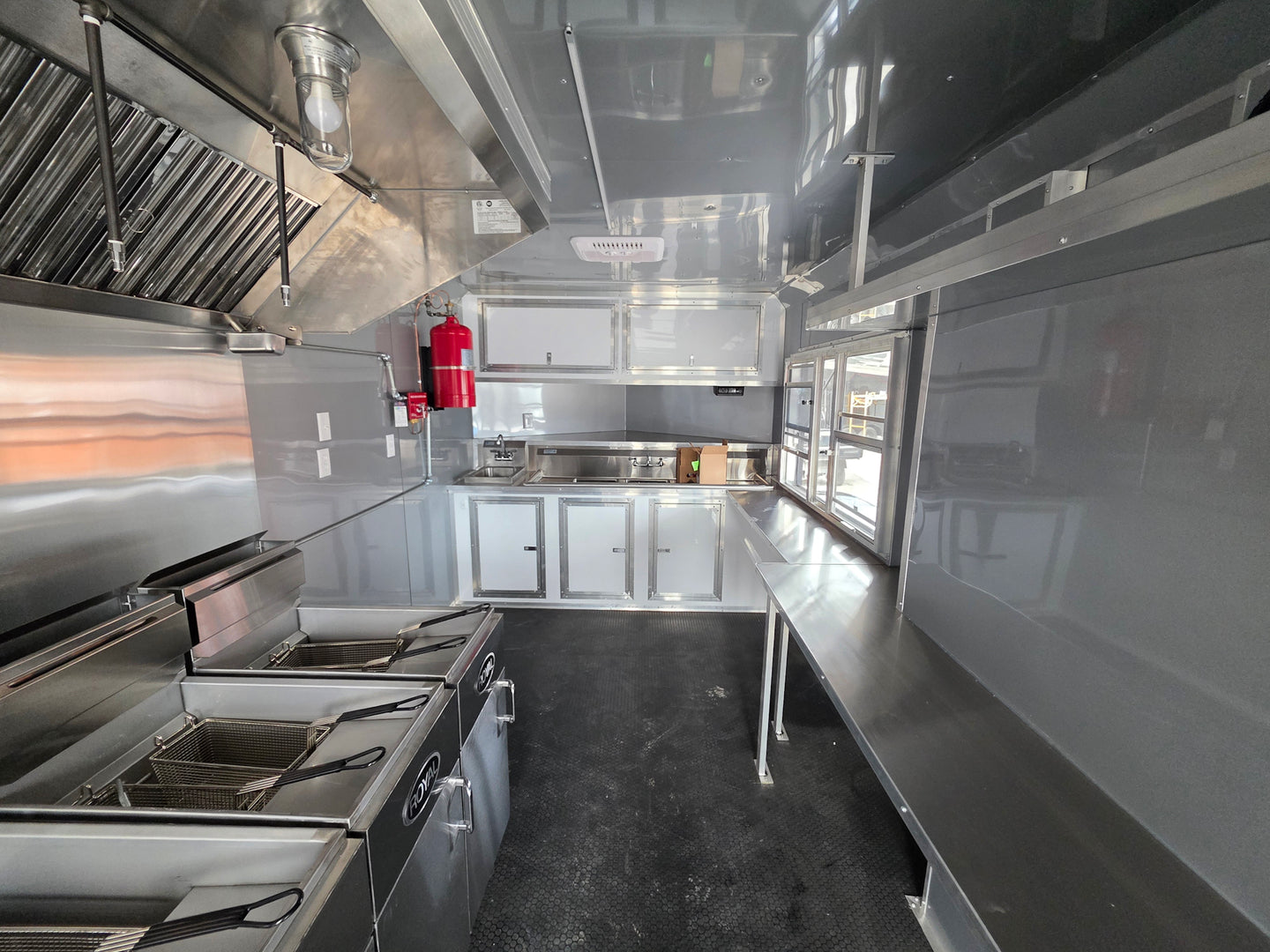 8.5' X 20' Black With Blackout Concession Trailer Food Event Catering - SLE Equipment - 18