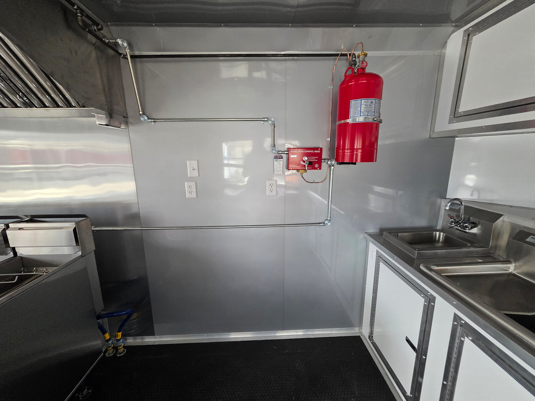 8.5' X 20' Black With Blackout Concession Trailer Food Event Catering - SLE Equipment - 21