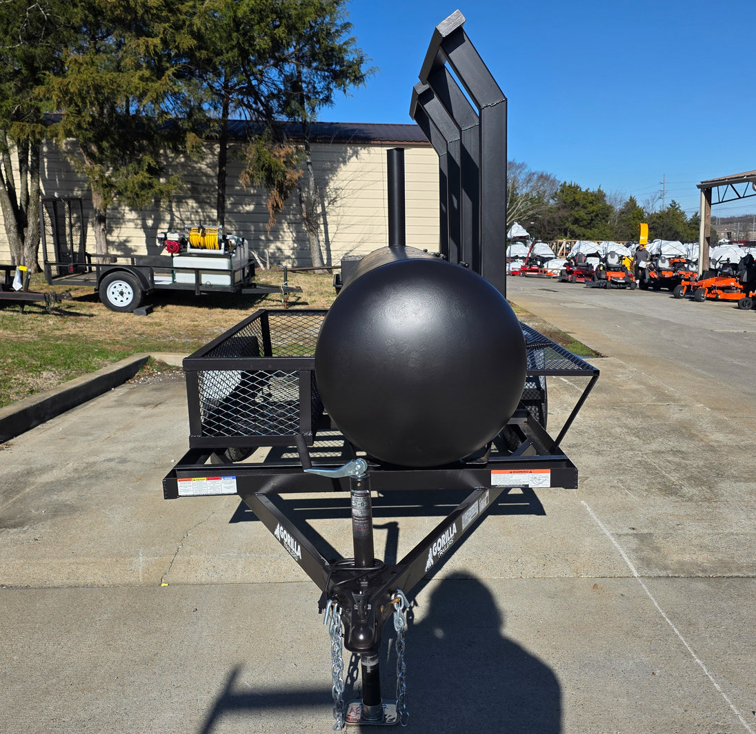 330 Gal Smoker Two Door with Counter Weights and Double Racks Front 